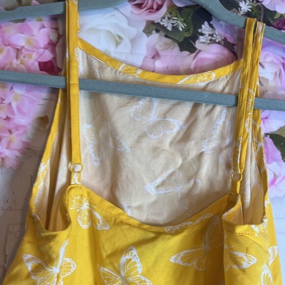 NWT GIRLS XXL 18 ART CLASS YELLOW BUTTERFLY STRAP SUN DRESS - Picture 12 of 12